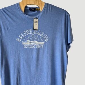 Polo Ralph Lauren Men Classic Fit Blue Graphic T Shirt XXL